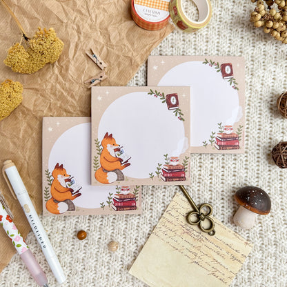 Memo Pad - Reading Fox