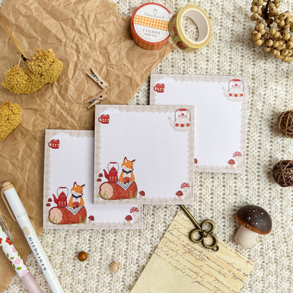 Memo Pad - Outdoor Teatime Fox
