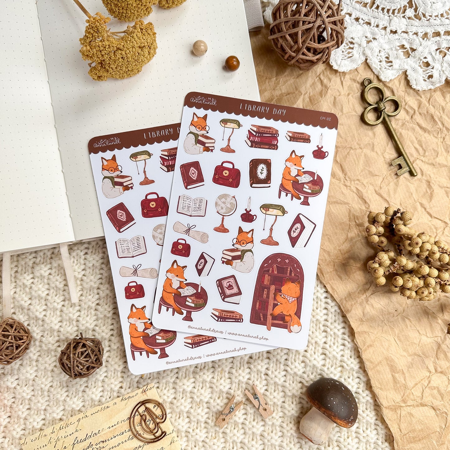 Sticker Sheet - Library