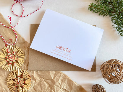 Set of 4 Christmas Greeting Cards with envelopes - 2022 Edition