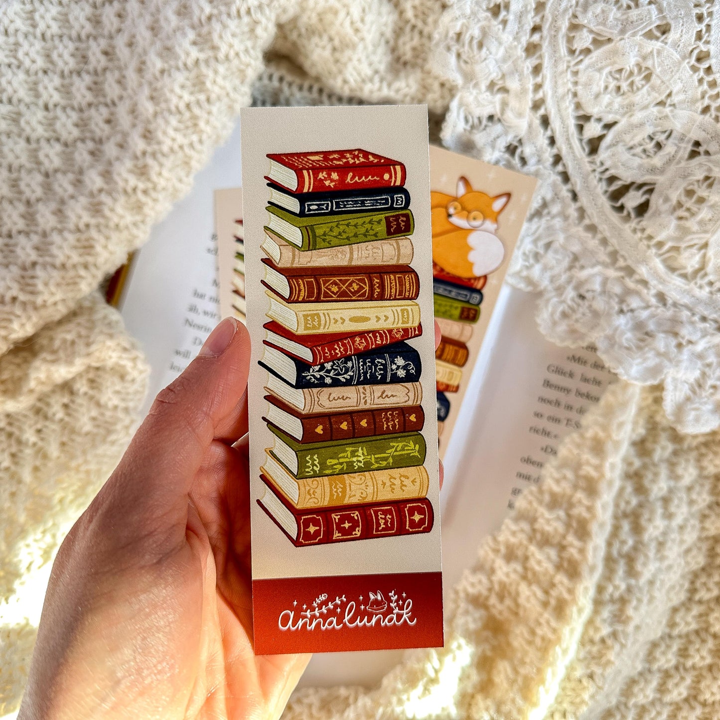 Book Lover Fox Bookmark