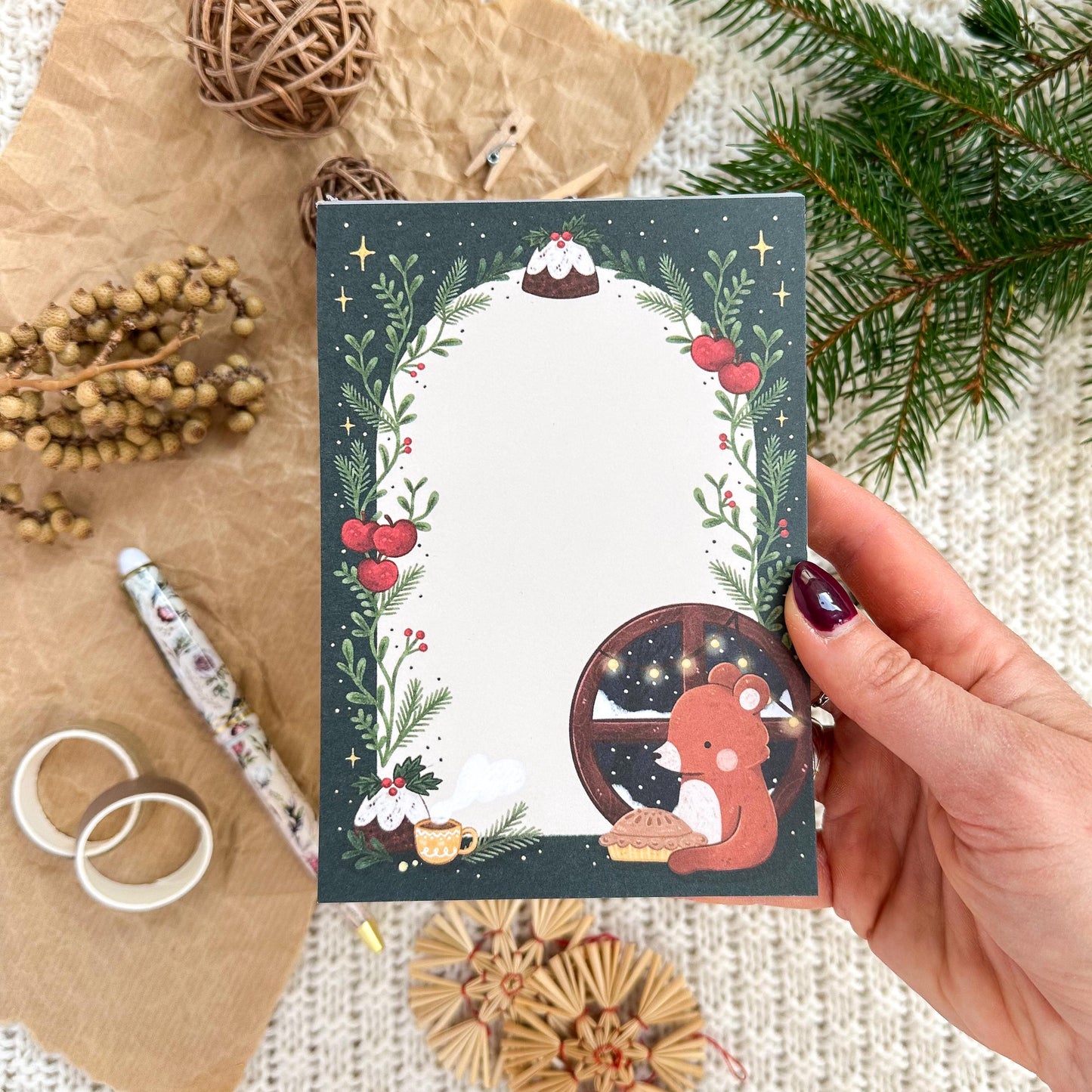A6 Notepad - Baking Winter Bear