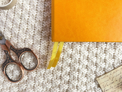 Sunflower Fox Gold Foil Dotted Hardcover Journal - A5