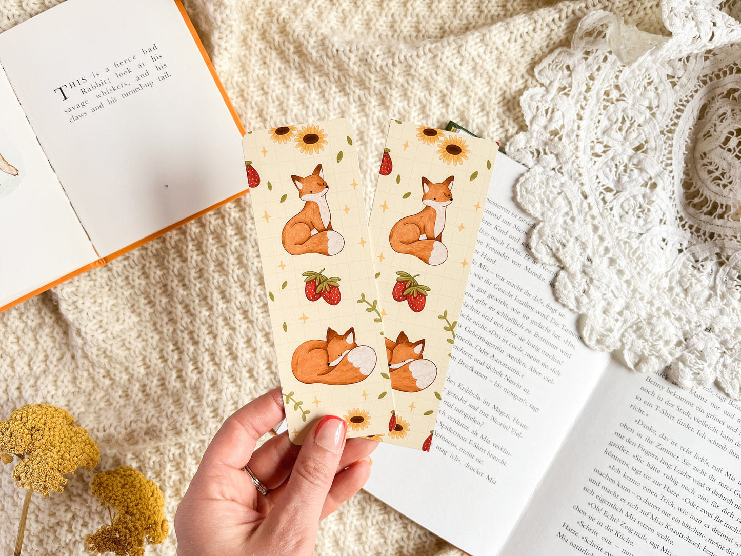 Strawberry Fox Bookmark