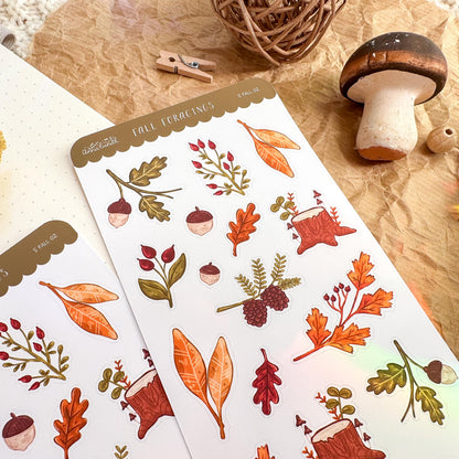 Fall Foragings Planner Sticker Sheet // matte paper stickers