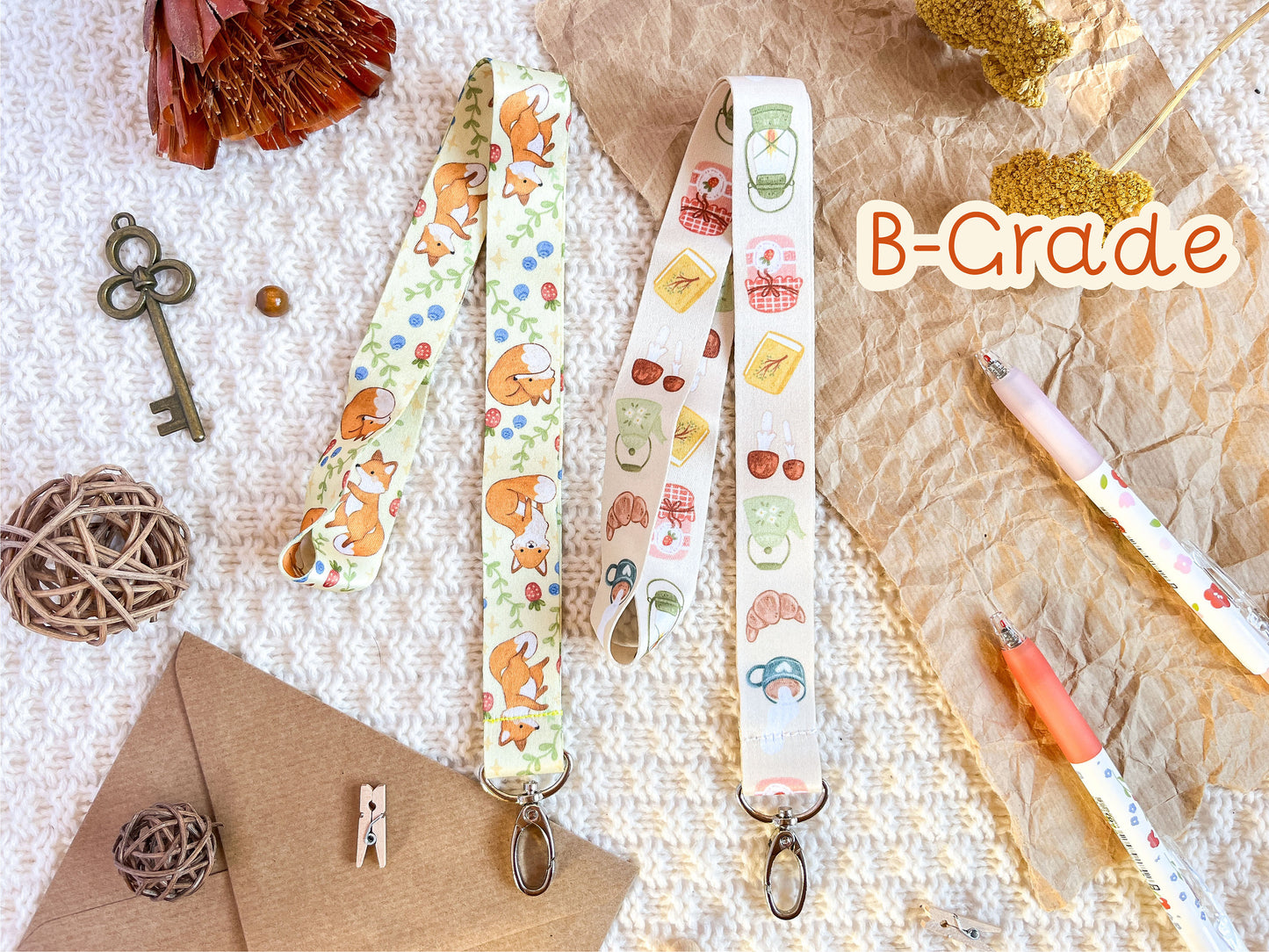 B-GRADE Lanyards // Fox Lanyard // Cozy Time Lanyard