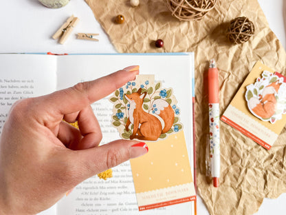 Blueberry Fox Magnetic Bookmark