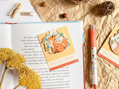 Blueberry Fox Magnetic Bookmark