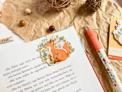 Blueberry Fox Magnetic Bookmark