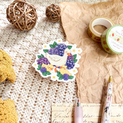 Vinyl Stickers - Hydrangea Ducklings