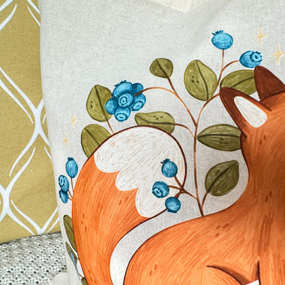 Blueberry Fox Tote Bag