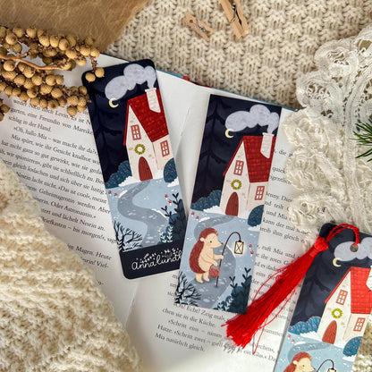 Bookmark - Hedgehog Winter House