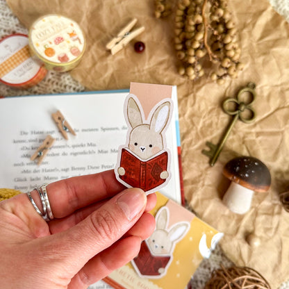 Magnetic Bookmark - Bunny Reader