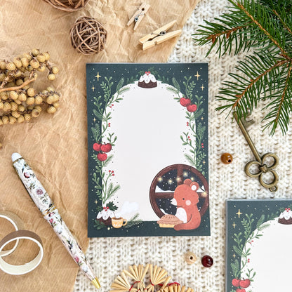 A6 Notepad - Baking Winter Bear