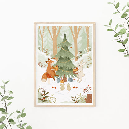 Art Print - Around The Christmas Tree