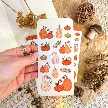 Cute Pumpkins Planner Sticker Sheet // matte paper stickers