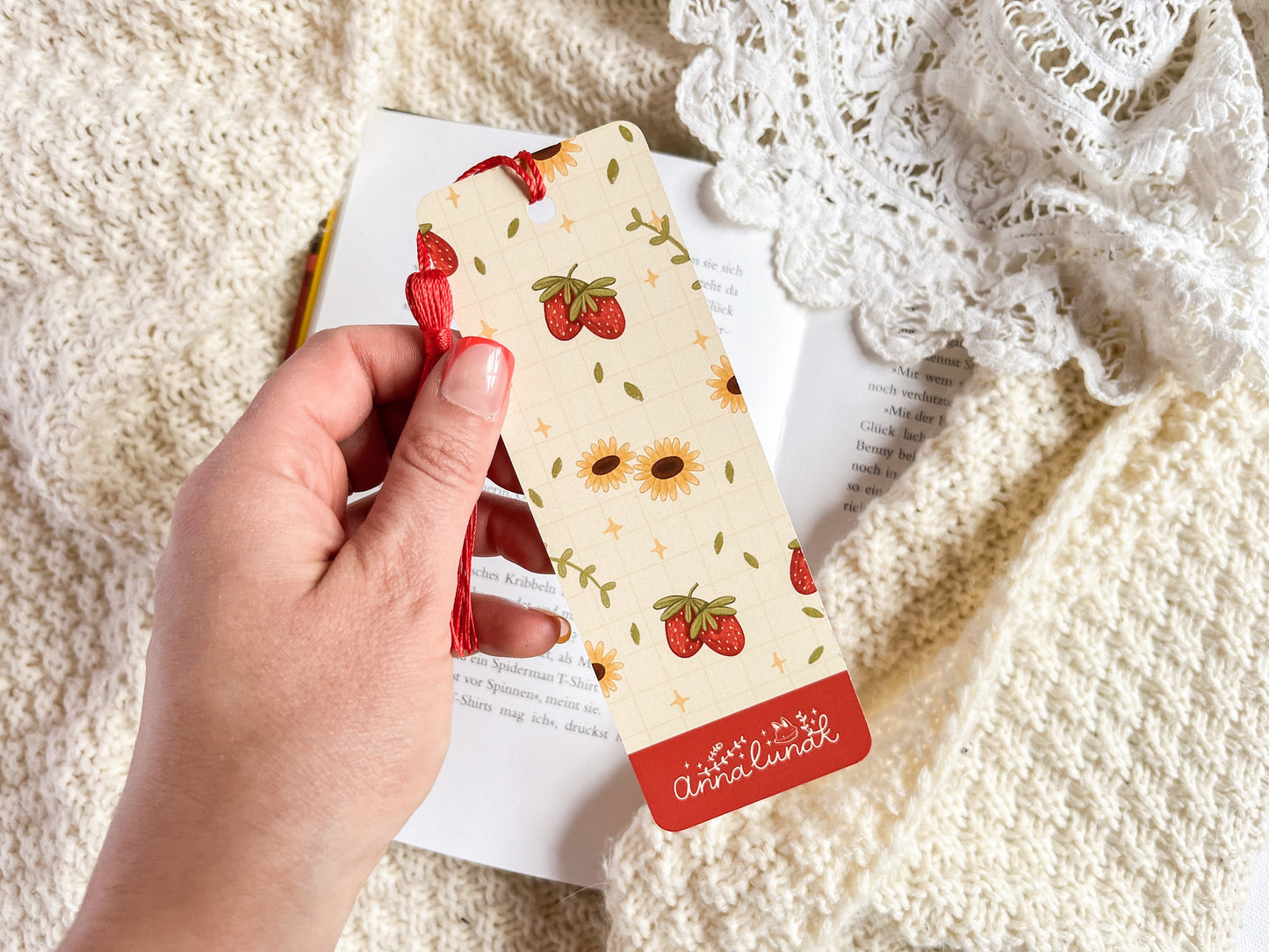 Strawberry Fox Bookmark