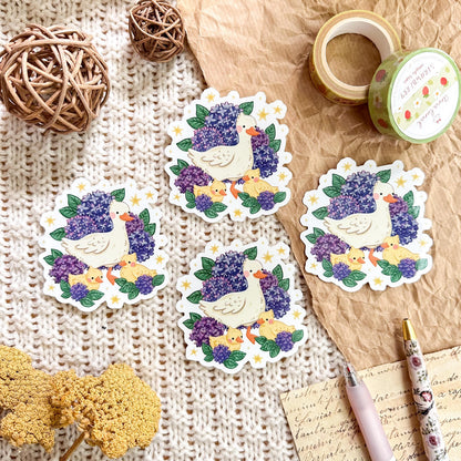 Vinyl Stickers - Hydrangea Ducklings