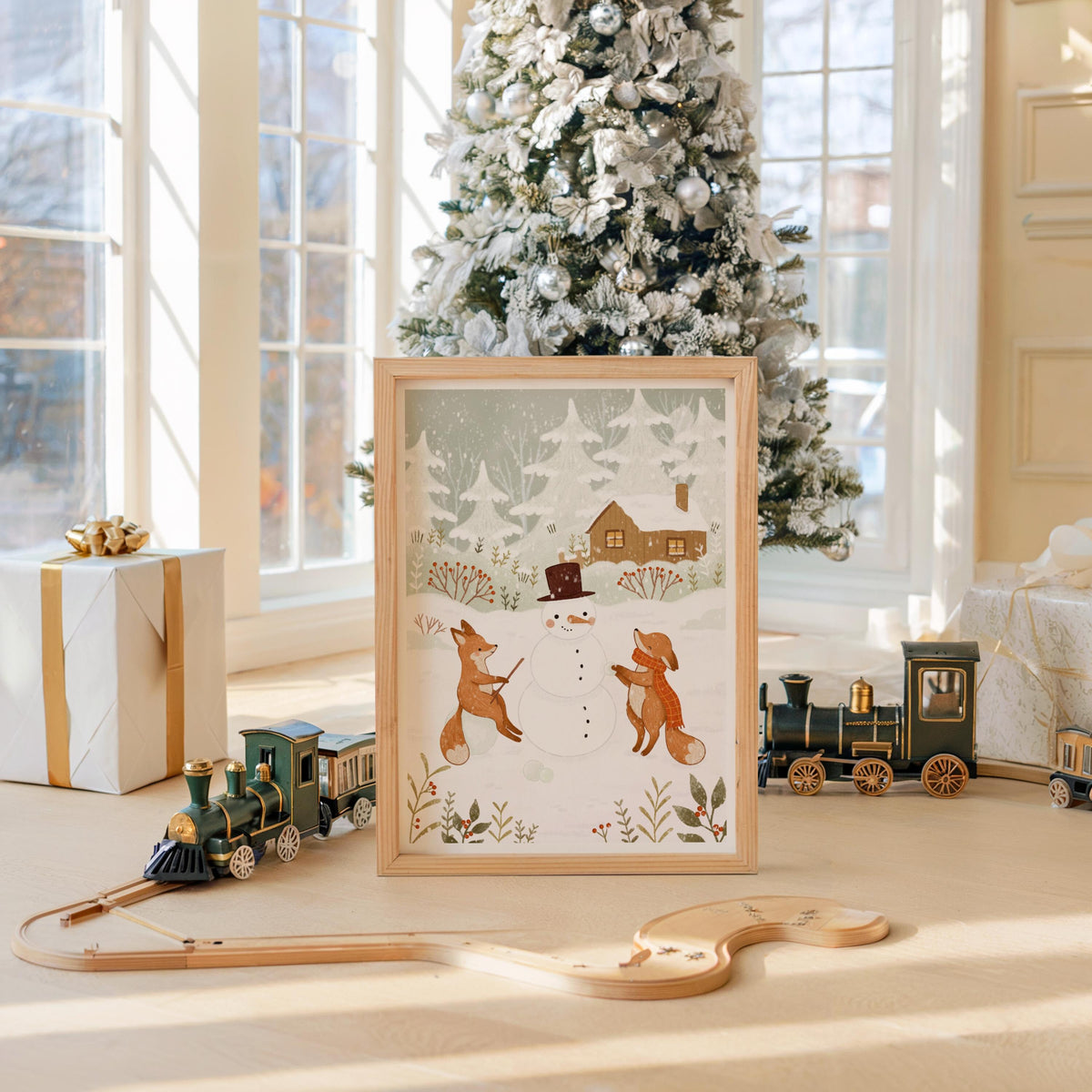 Art Print - Building a Snowman