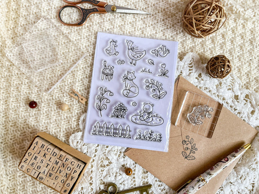 Cottagecore Garden Clear Stamp Set