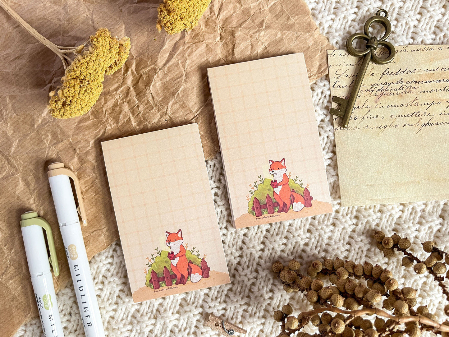 Notepad Tea Fox