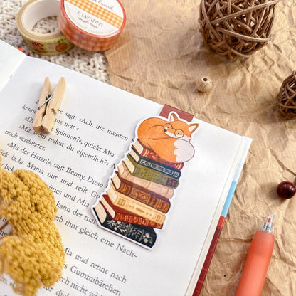 Magnetic Bookmark - Book Lover Fox