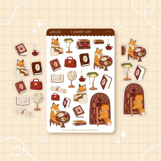 Sticker Sheet - Library