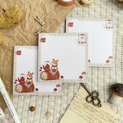 Memo Pad - Outdoor Teatime Fox