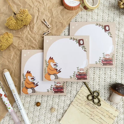 Memo Pad - Reading Fox